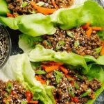 Asian-Style Ground Beef Lettuce Wraps