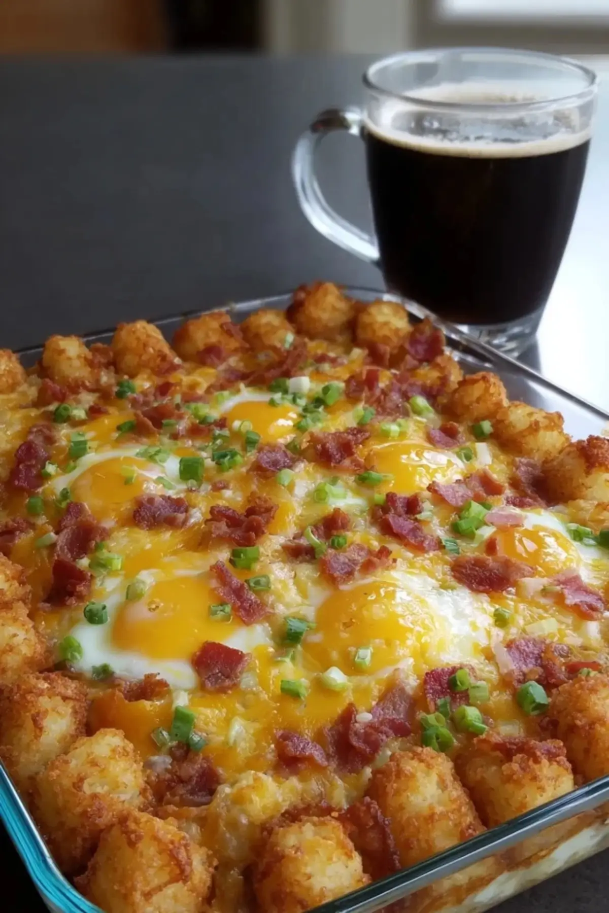 Bacon, Egg, and Tater Tot Casserole