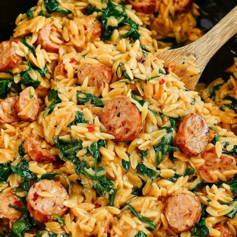 Creamy Chicken Sausage Orzo Skillet – Easy Weeknight Meal