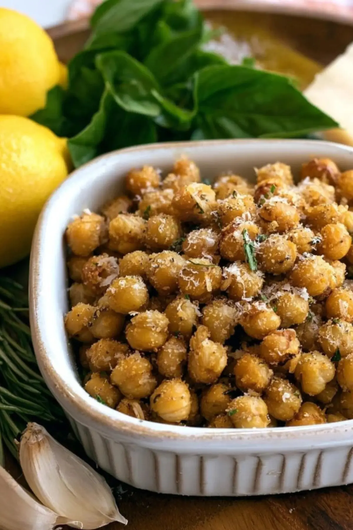Crispy Parmesan Chickpeas