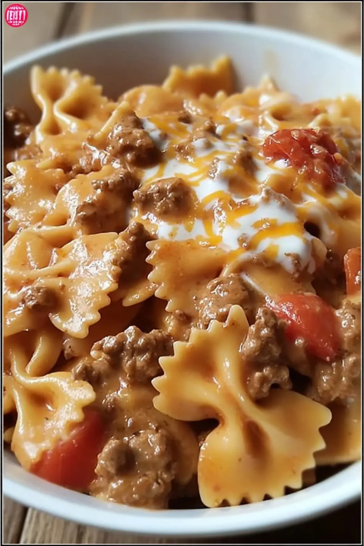 Creamy Velveeta Beef & Bowtie Pasta