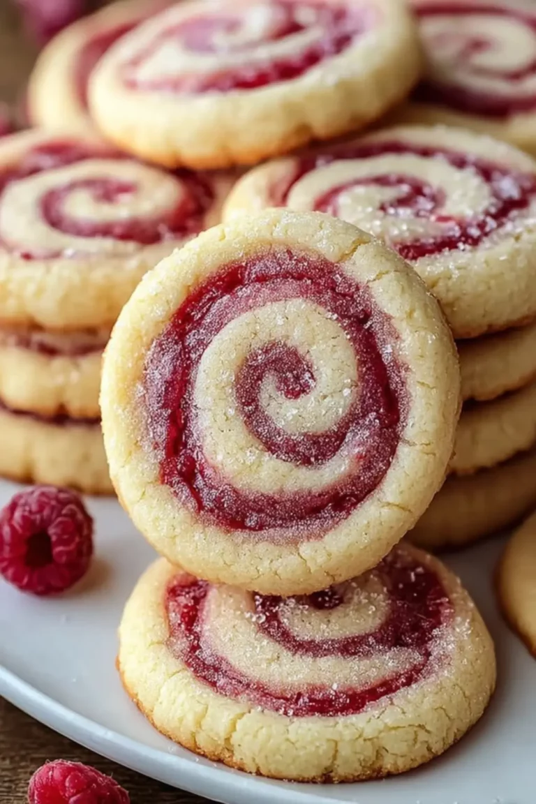 raspberry swirl shortbread cookies