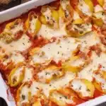 creamy ricotta beef stuffed shells pasta