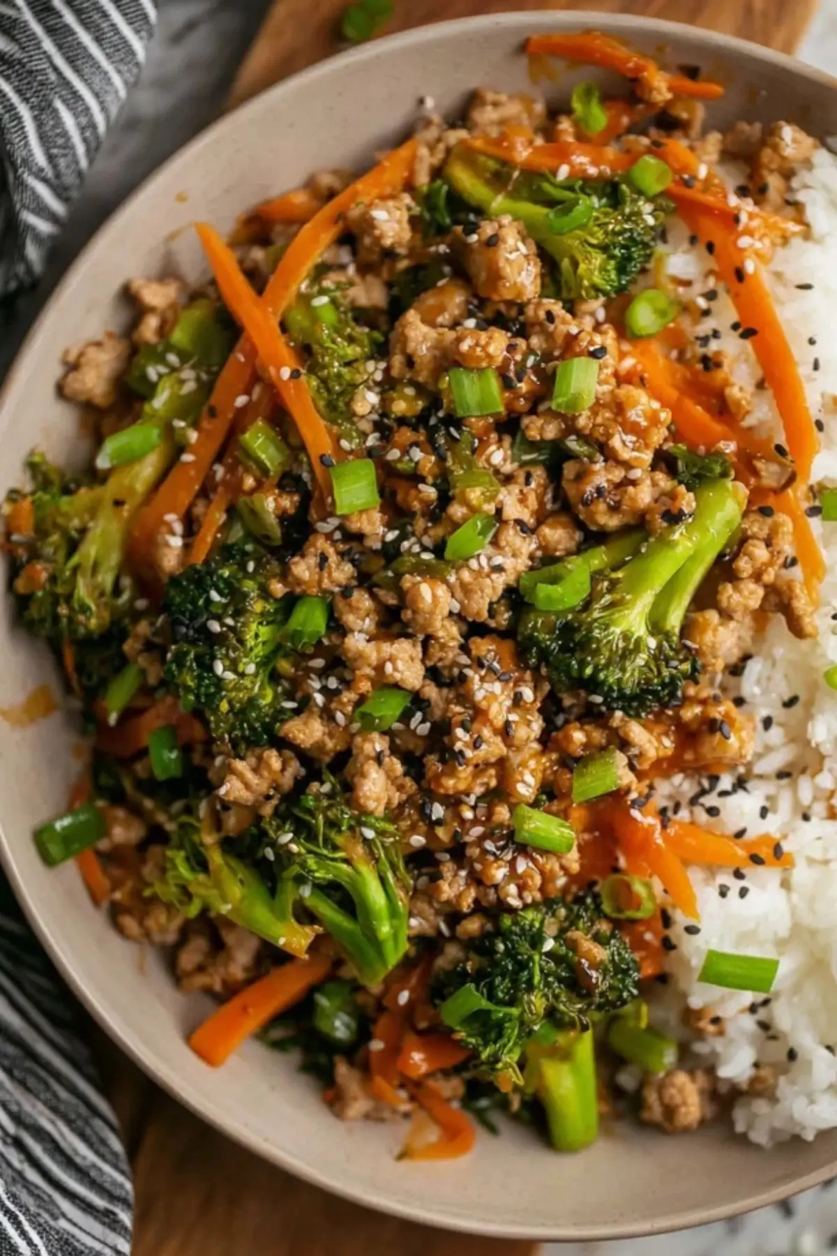 Ground Turkey Teriyaki Stir Fry