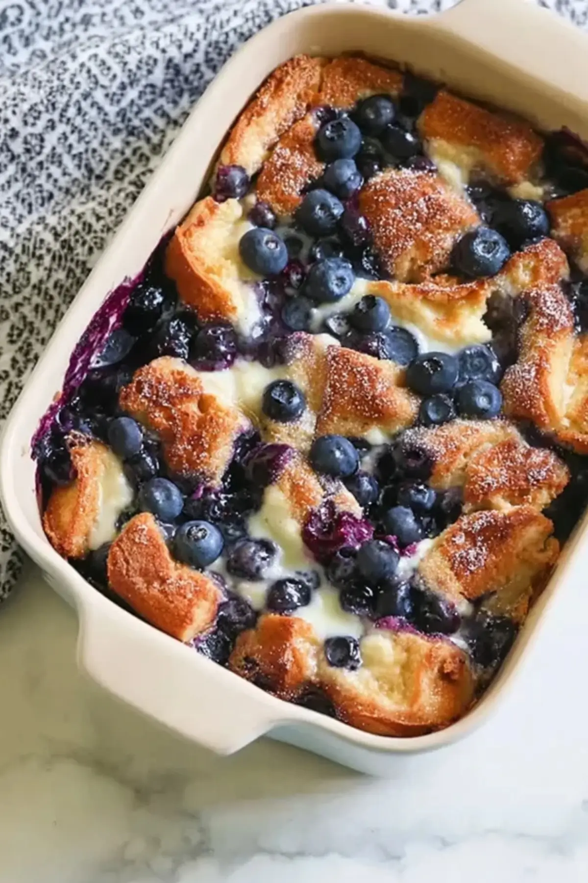 Overnight Blueberry French Toast Casserole