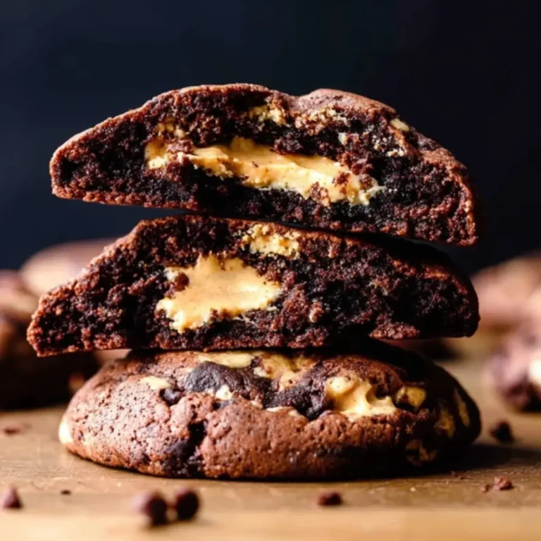 Peanut Butter Filled Brownie Cookies