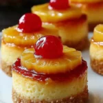 mini pineapple upside down cheesecake