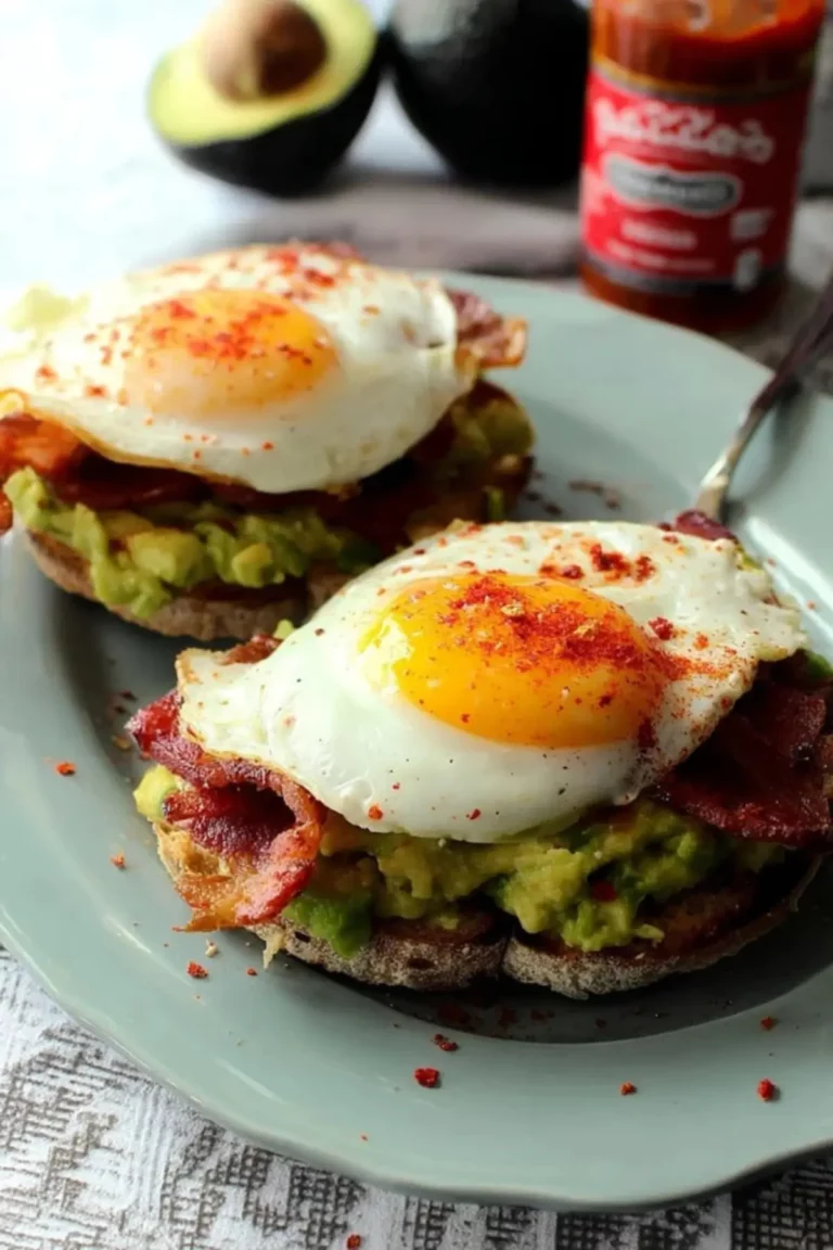 Avocado Toast with Bacon and Egg