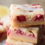 Strawberry Lemon Blondies