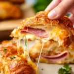 Baked Ham and Cheese Croissants