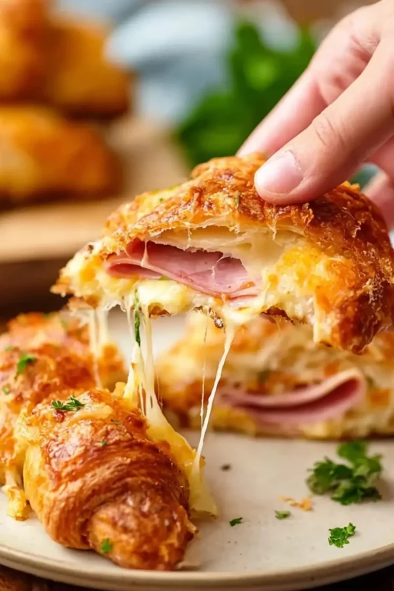 Baked Ham and Cheese Croissants