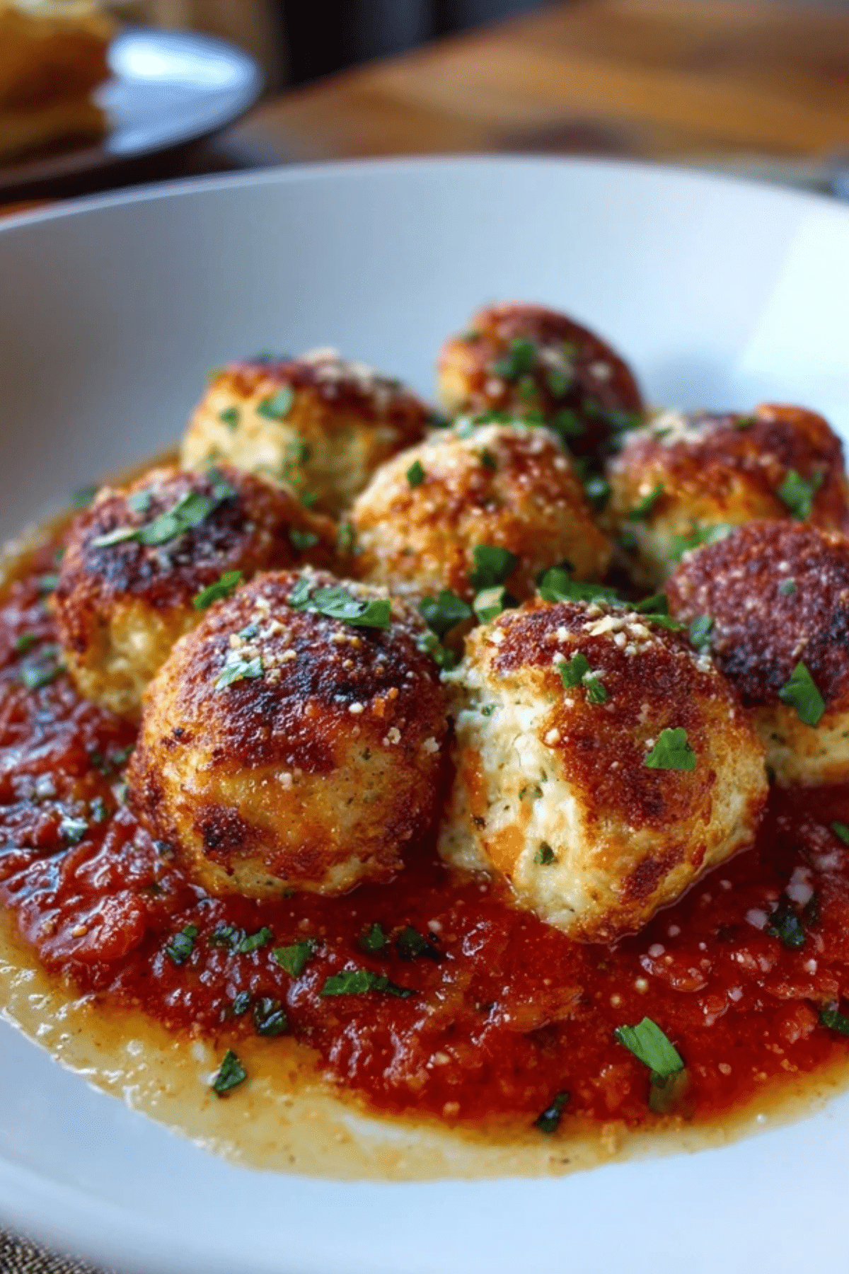 Baked Chicken Ricotta Meatballs