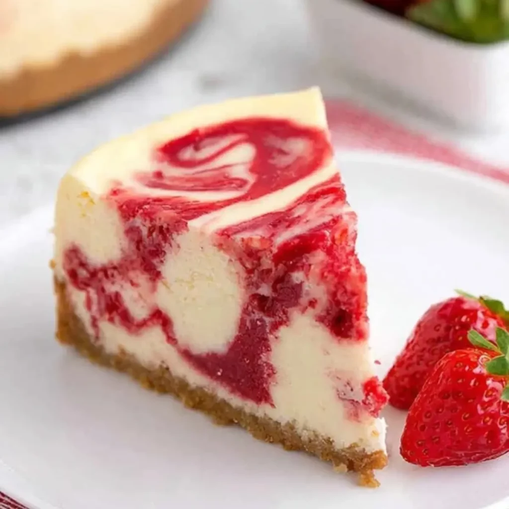 Strawberry Swirl Cheesecake