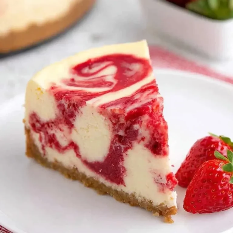 Strawberry Swirl Cheesecake