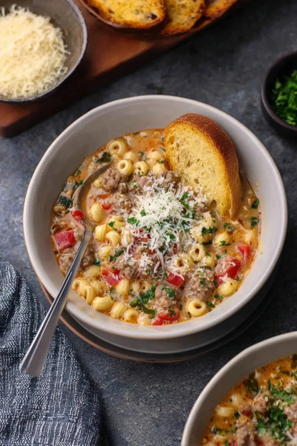 creamy parmesan italian sausage soup