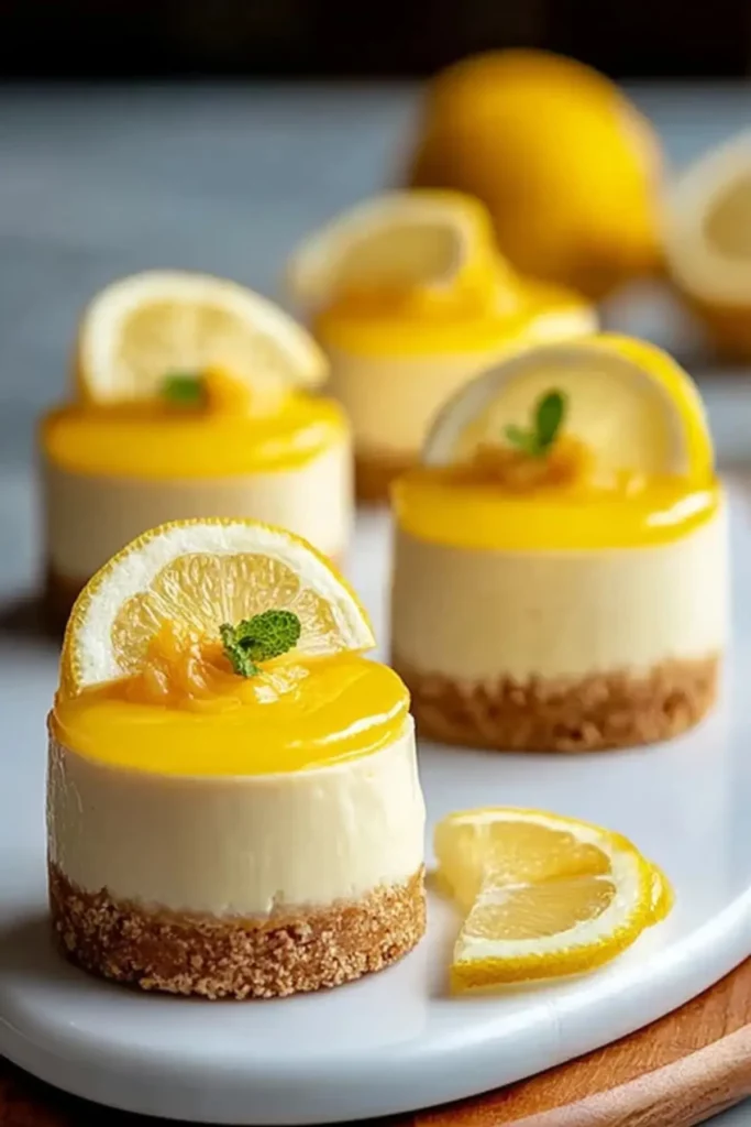 Mini Lemon Cheesecakes