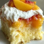 Peaches and Cream Poke Cake