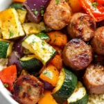 Air Fryer Chicken Sausage and Veggies