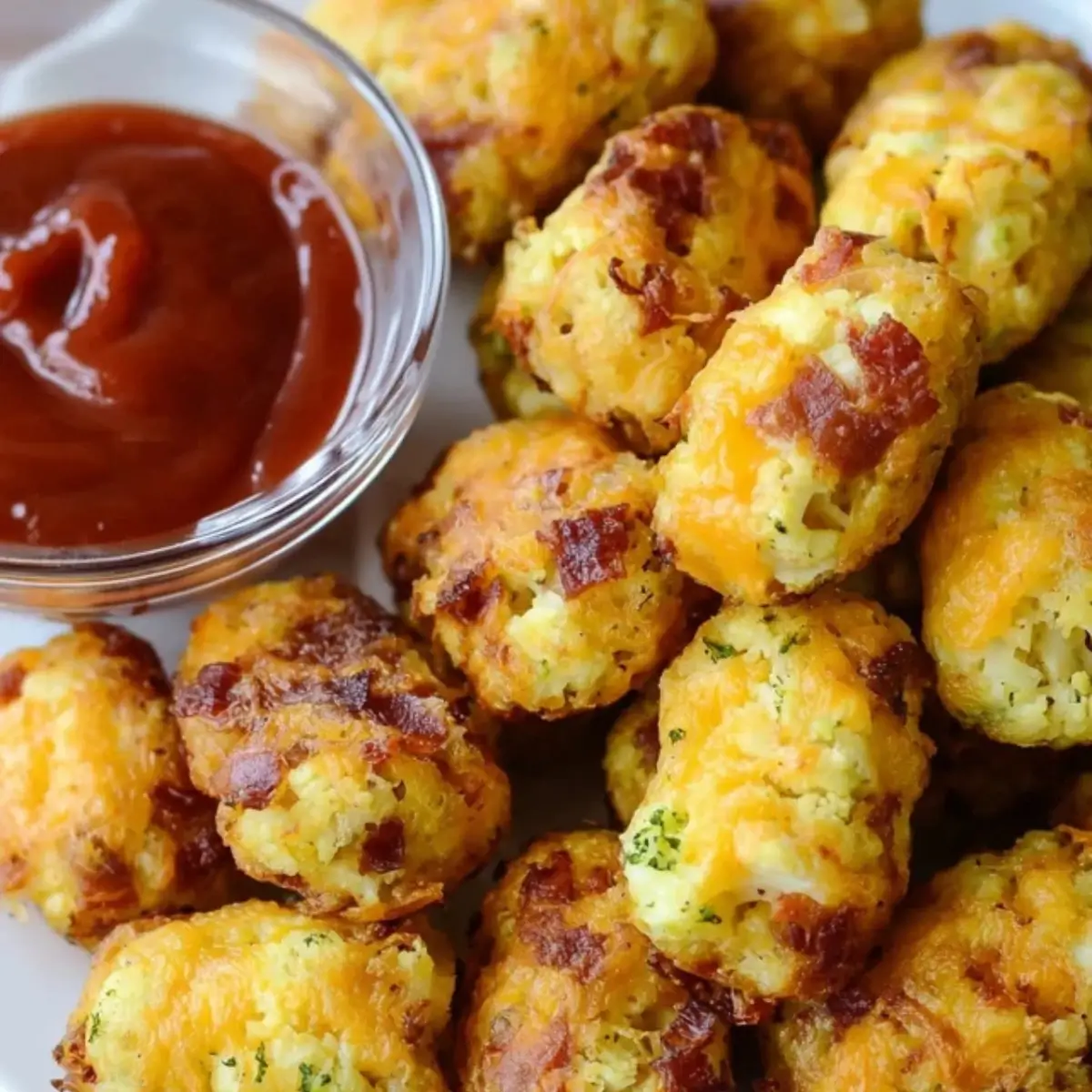 Bacon Cheddar Cauliflower Tots