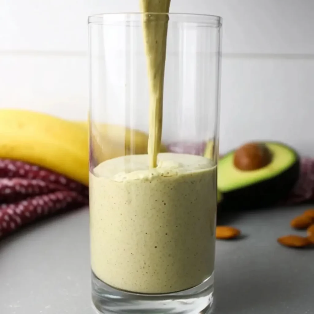Banana Avocado Almond Milk Smoothie