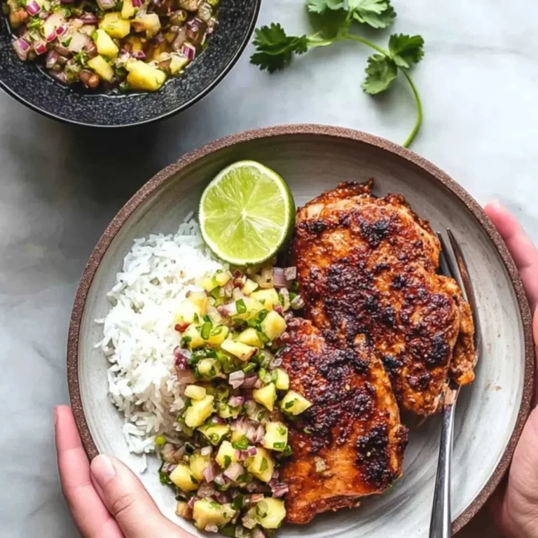 Caribbean Jerk Chicken with Pineapple Salsa