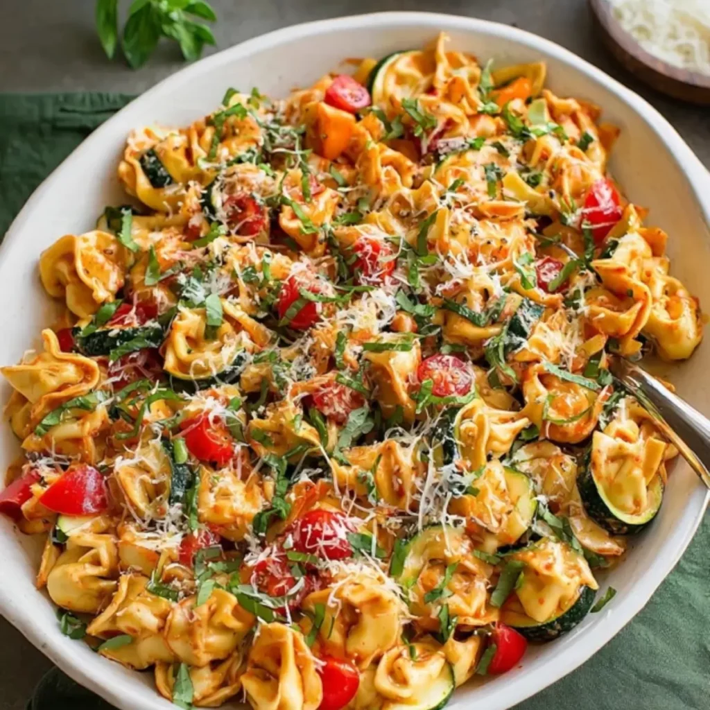 Cheese Tortellini with vegetables