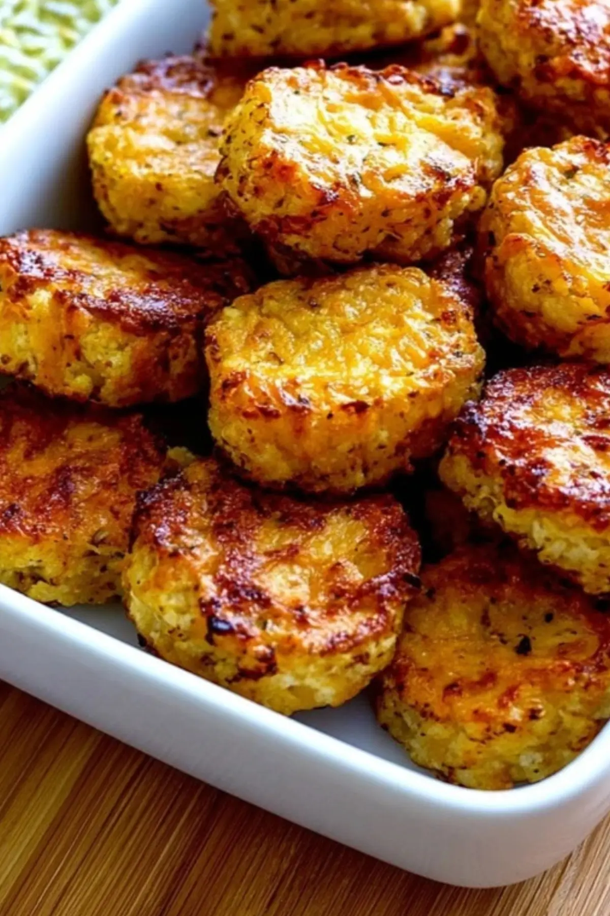 Cheesy Baked Cauliflower Tots