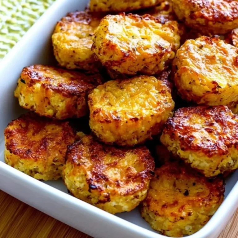 Cheesy Baked Cauliflower Tots