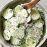 Creamy Dill Cucumber Onion Salad