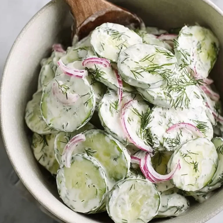 Creamy Dill Cucumber Onion Salad