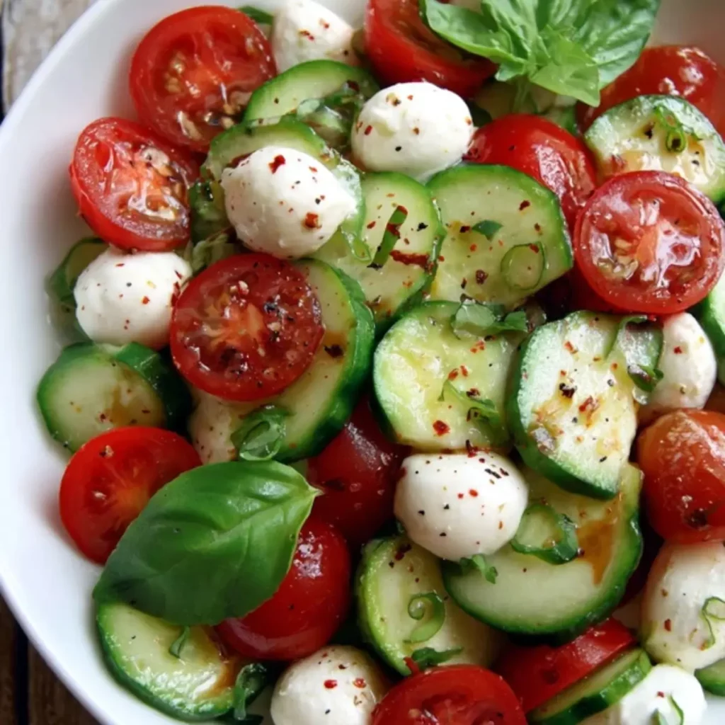 Cucumber Caprese Salad