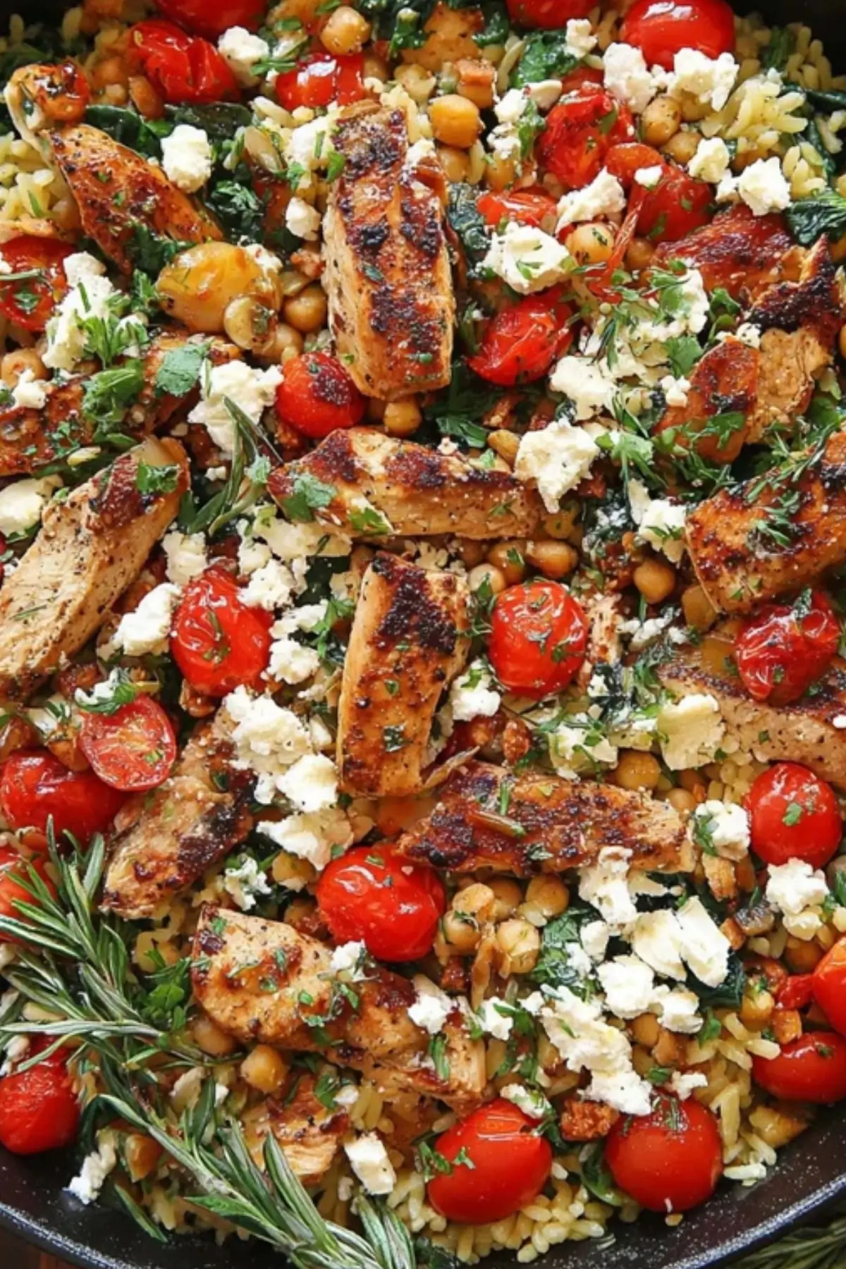 "Greek Chicken and Lemon Rice
chicken rice feta tomatoes"