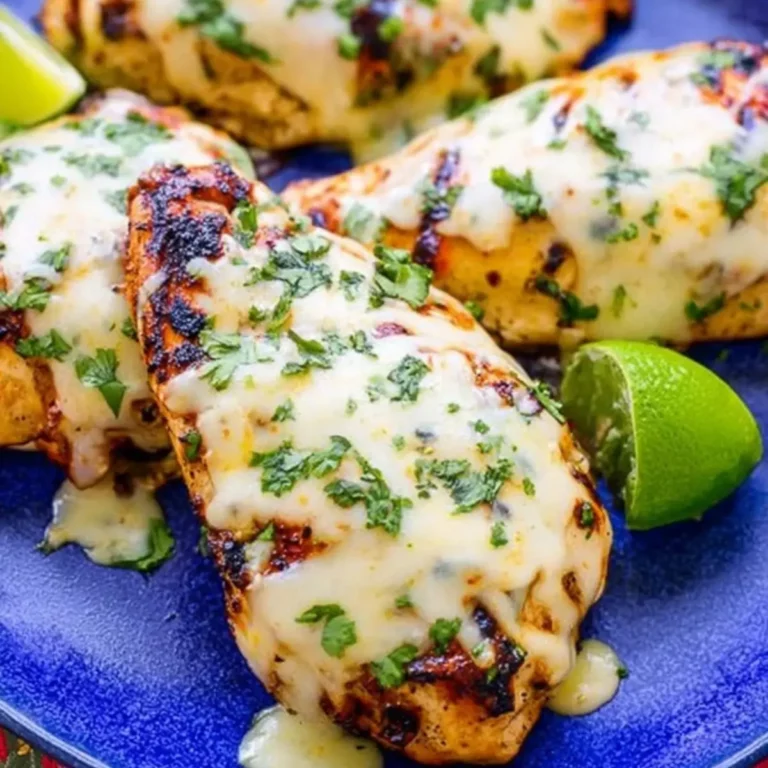 Grilled Salsa Verde Pepper Jack Chicken