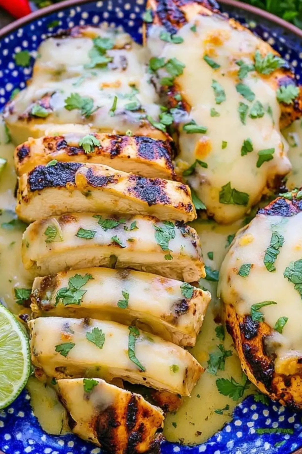 Grilled Salsa Verde Pepper Jack Chicken