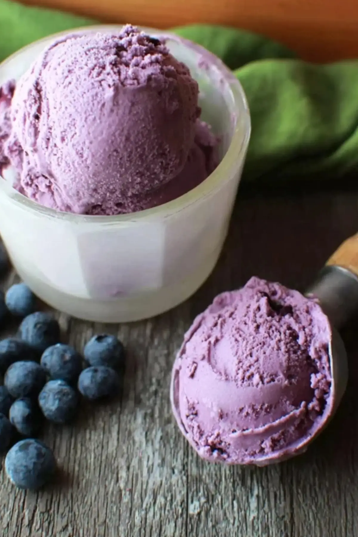 Homemade Blueberry Ice Cream