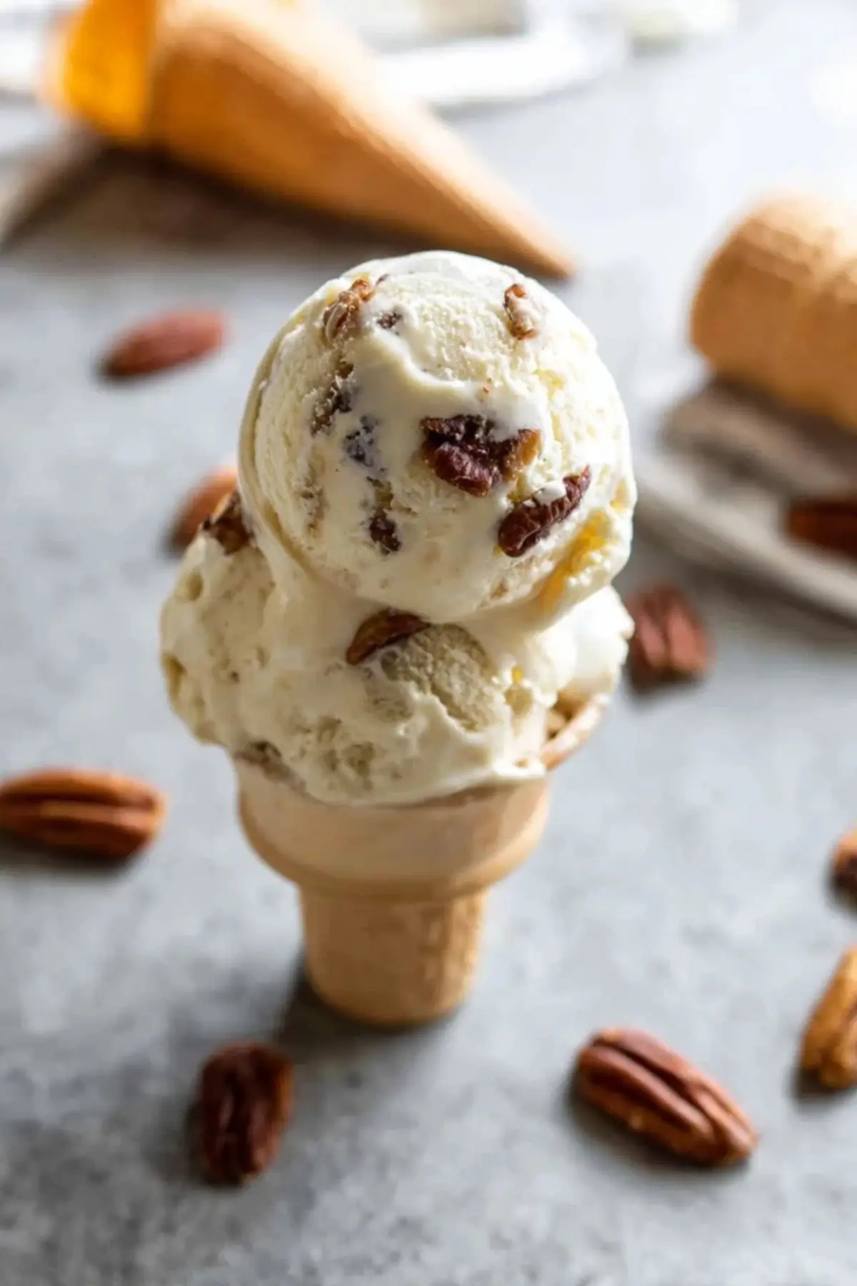Homemade Butter Pecan Ice Cream