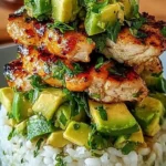 Honey Lime Chicken & Avocado Rice Stack