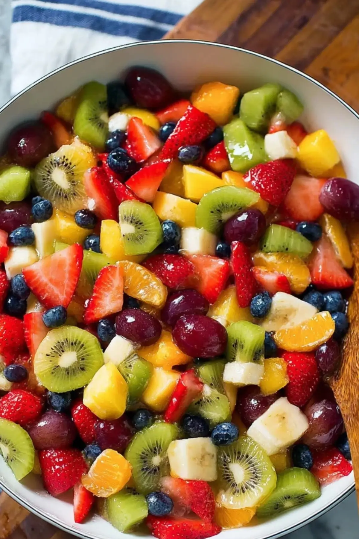 Honey Lime Rainbow Fruit Salad