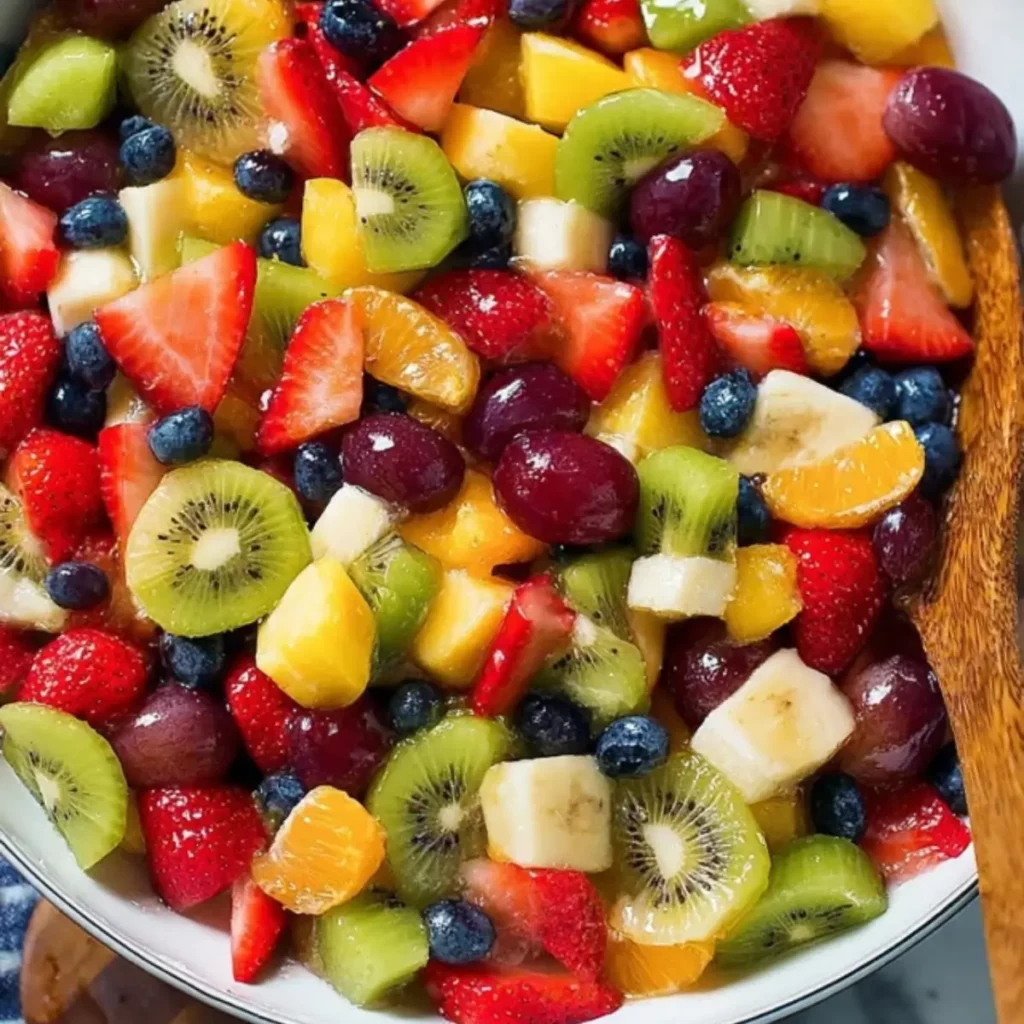 Honey Lime Rainbow Fruit Salad