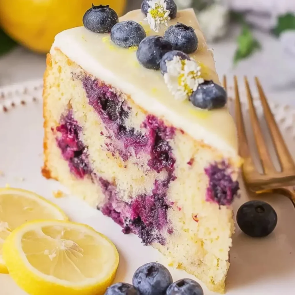Lemon Blueberry Buttermilk Cake