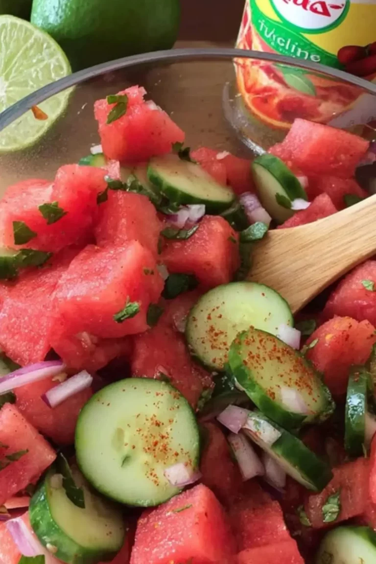 Mexican Watermelon Cucumber Salad