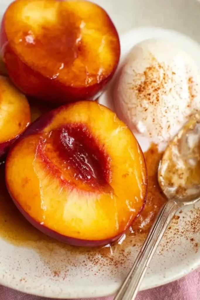 Nectarines with Cinnamon Honey Sauce