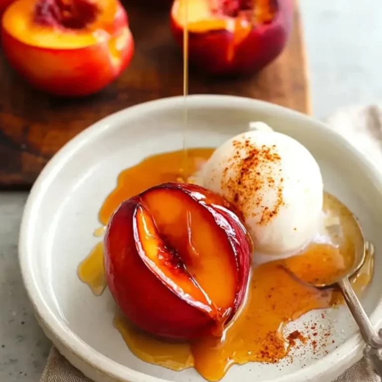 Nectarines with Cinnamon Honey Sauce