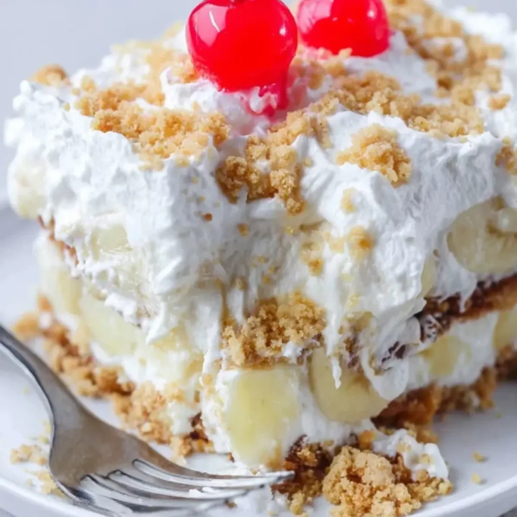 No Bake Banana Split Cake