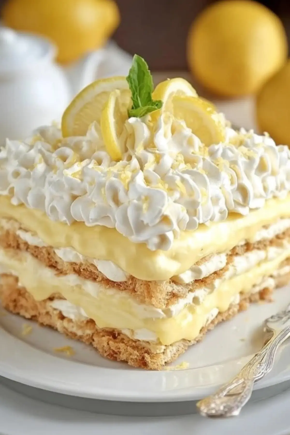 No-Bake Lemon Éclair Cake