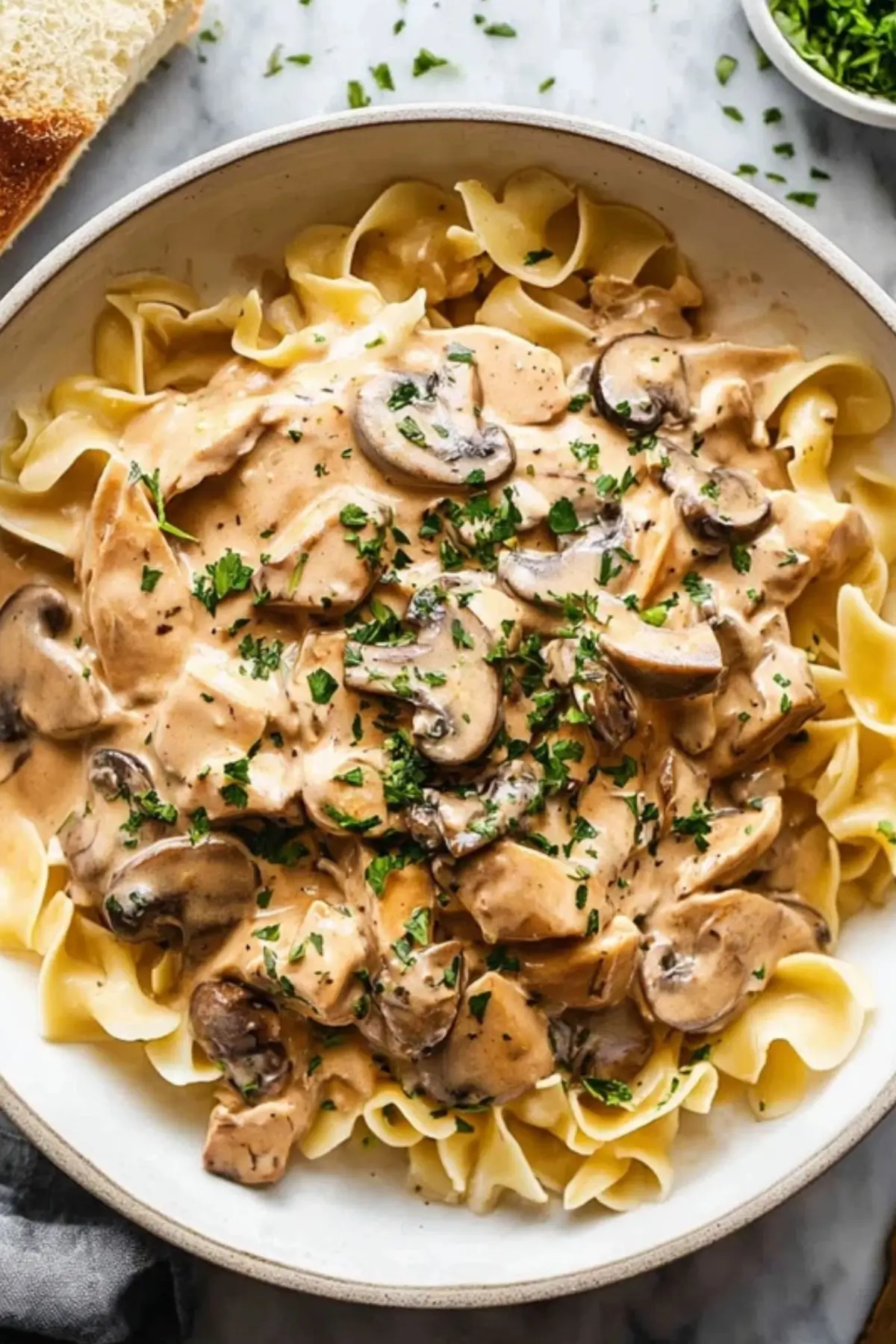 One Pan Chicken Stroganoff