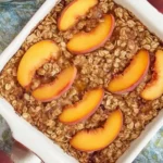 Peaches ‘n Cream Baked Oatmeal