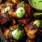 Peruvian Chicken with Green Sauce