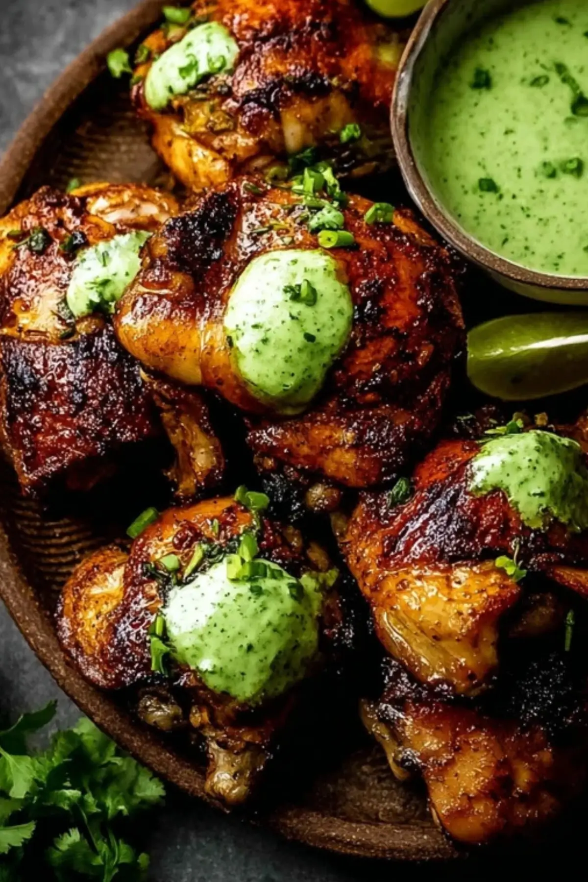 Peruvian Chicken with Green Sauce 
