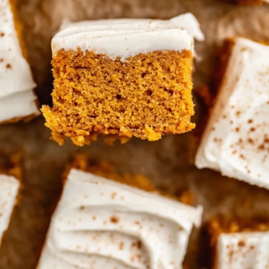 Pumpkin Bars with Cream Cheese Frosting